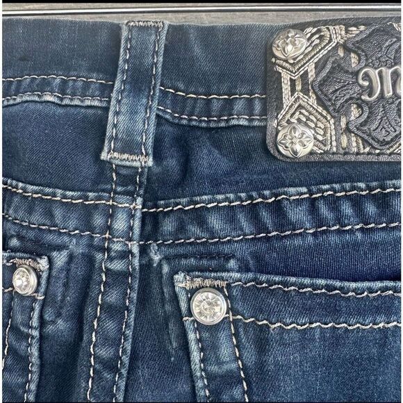 Miss Me Signature Skinny Crop Women’s Size 27 Western Biker Ankle Jeans - Picture 7 of 12